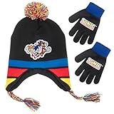 Sonic The Hedgehog Winter Hat and Gloves Set – Blue Sonic Hat for Boys Ages 5-13 – Winter Hat with Scarf and Glove Set