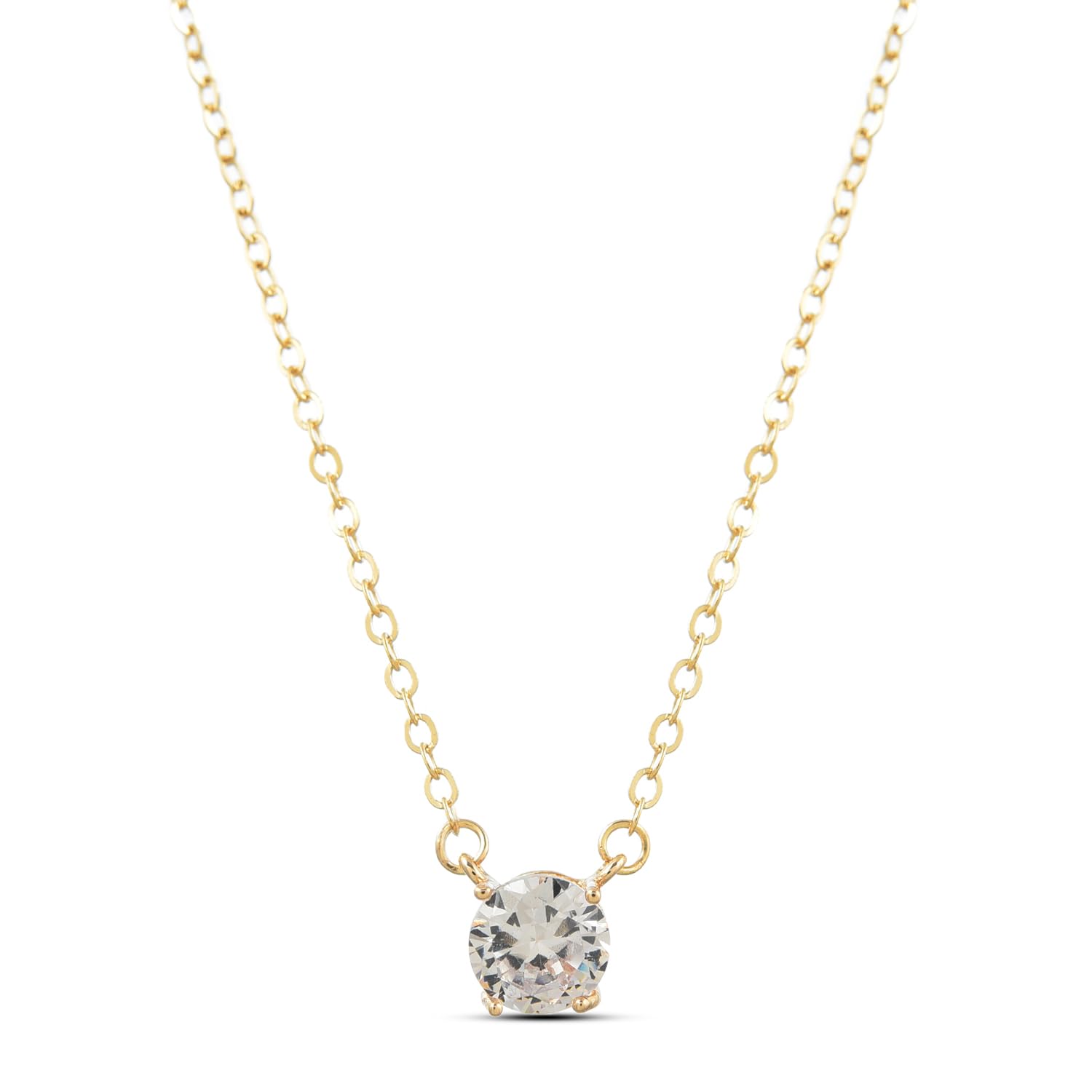 ZAISHA Diamond Solitaire Pendant Necklace - Contemporary Necklace for Girls and Women - Perfect Jewellery Gift for Birthdays, Anniversary, Valentine (B0D6KSJ8ZW) Amazon Price History, Amazon Price Tracker