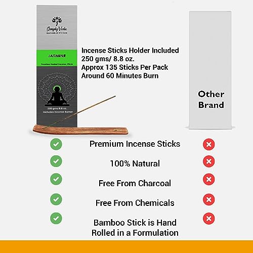 Simply Vedic SVI16 Jasmine Incense Sticks 250-Grams thumb #7