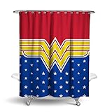 Robe Factory DC Comics Wonder Woman Stars Shower Curtain
