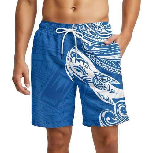 Mens Swim Trunks,Men's Beach Shorts Polyester Summery Style for Beach,Vacaion