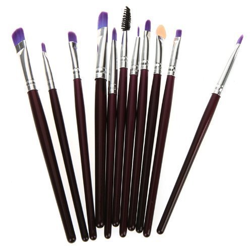 16 PCS Professional Makeup Cosmetic Brush Set Kit + Purple Pouch Bag Case