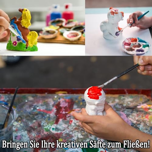 Nurila Farbpigmente für Gießpulver, Farbe für Gießpulver, 6 Farben Flüssiger Farbpigmente für Gießpulverinklusive mit 15cm Edelstahl Rührlöffel, DIY Produktion Zementbeschichtung Farbige Pigmente