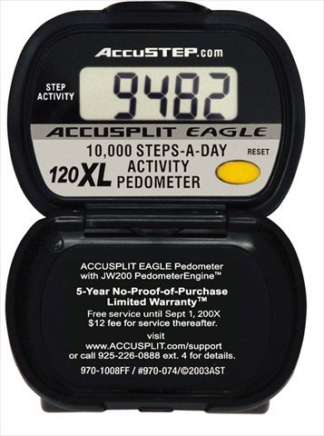 ACCUSPLIT AE100 Original Activity Pedometer Series for 10,000 Steps-A-Day AE120XL-XBX