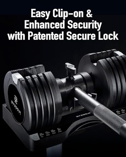 Easy Bar Exclusive for BYZOOM FITNESS Adjustable Dumbbell to Barbell for Weight Training Fitness Exercise Full Body Workout for Home Gym Woman Beginner Black