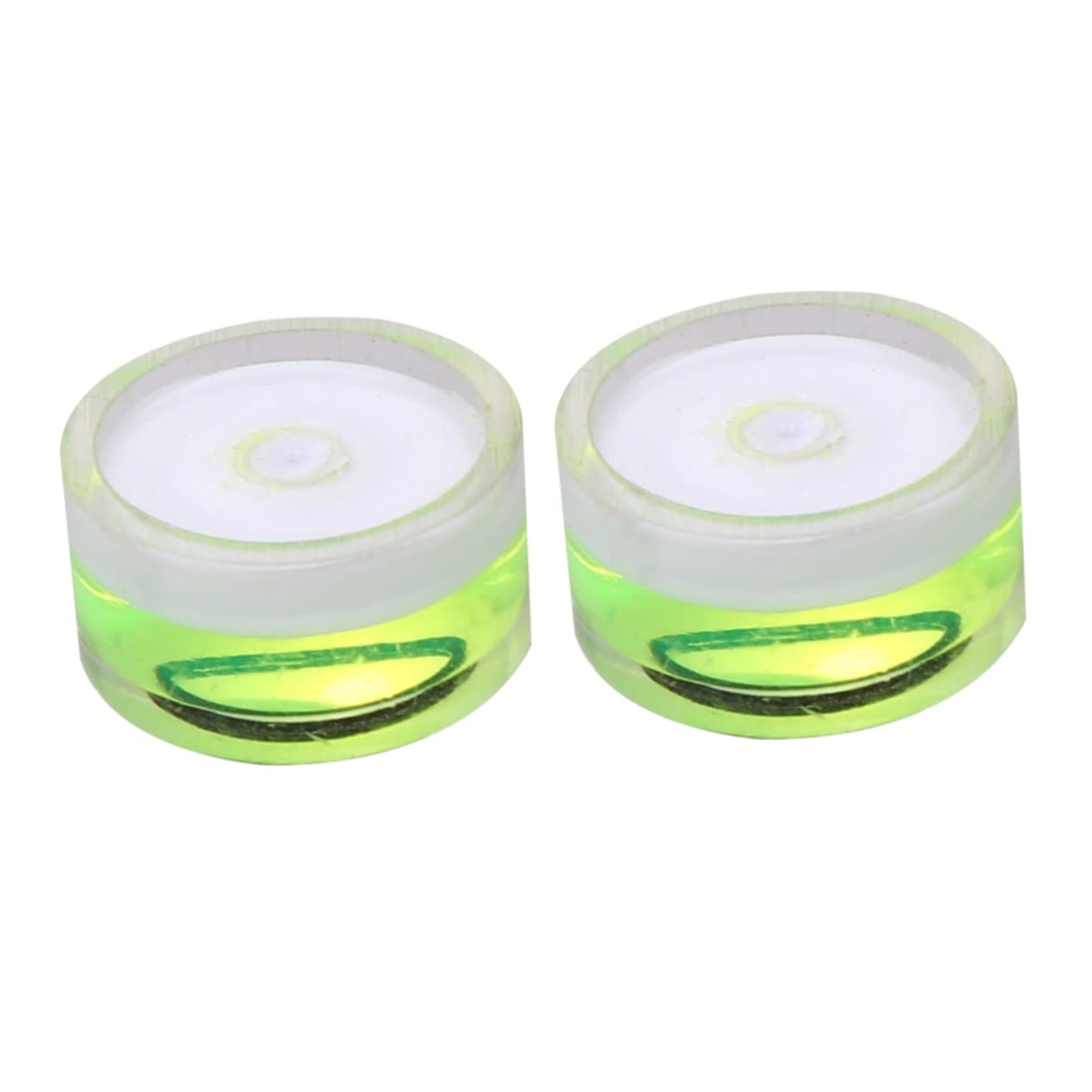 Uonlytech Lot de 2 Niveaux à Bulle Circulaires Universels en Plastique Diamètre 15 X 8 Mm Vert pour Précision 16 Pièces