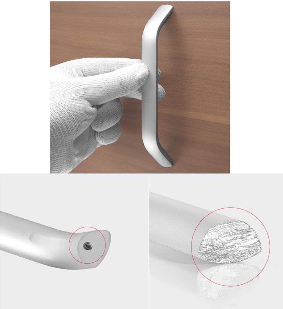 5/10 Stück Silber Möbelgriff, Aluminium Schranktür Schubladengriffe Griffe Zuggriffe Schranktür Bogenform Zuggriff (Lochabstand: 96/128/160/192 mm) (10 Stück 160 mm) (5 Stück 128 mm)