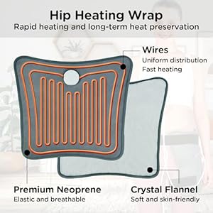 Comfytemp Hip Heating Pad for Hip/Sciatica Pain Relief - FSA HSA Eligible Hip Brace, Birthday Gifts for Mom/Women/Wife/Men, Lower Back/Thigh/Buttock Electric Heat Pad, Hot Physical Therapy(S/M) Comfytemp Hip Heating Pad for HipSciatica Pain Relief FSA HSA Eligible Hip Brace Birthday Gifts for MomWomenWifeMen Lower BackThighButtock Electric Heat Pad Hot Physical TherapySM