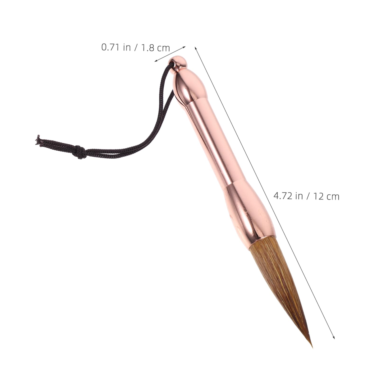 DOITOOL Portable Mini Chinese Calligraphy Brush with Sturdy Copper Handle Soft Tip Brush for Calligraphy Watercolor and Ink Painting for Artists and Beginners
