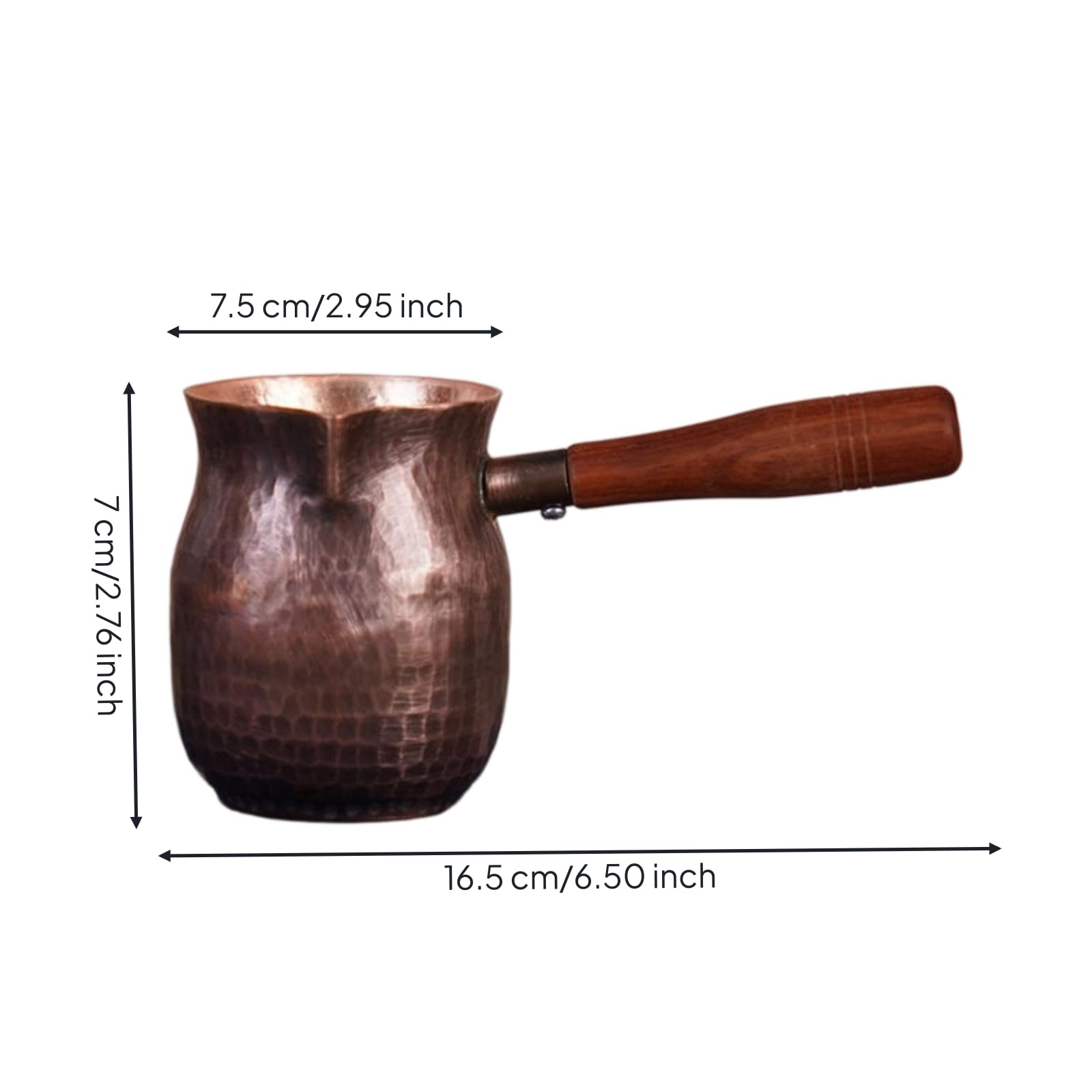 Tee mit Holzgriff gehämmert Gong hitzebeständig Kanne für Teeliebhaber, Teezubereitung, style to 4, 300 Ml