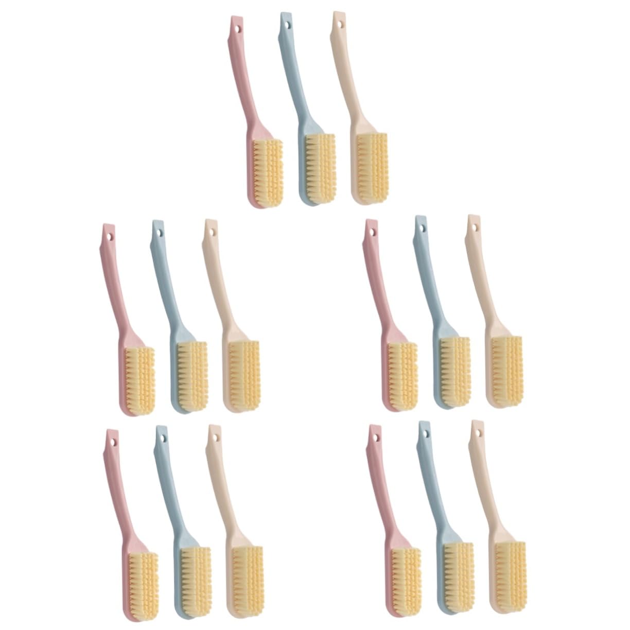 PACKOVE 15piezas Cepillos De Limpieza para Zapatos Cepillo De Mango para Ropa y Superficies De Baño Accesorio Multifunional De Limpieza Pastel