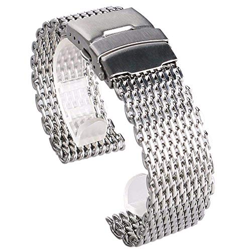 Bracelet de montre acier inoxydable argent pour remplacer un bracelet usé