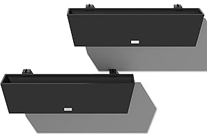 Veradek Black Railing Planter: All-Season Hanging Garden Vessel for Balconies, Fences, and Outdoor Décor