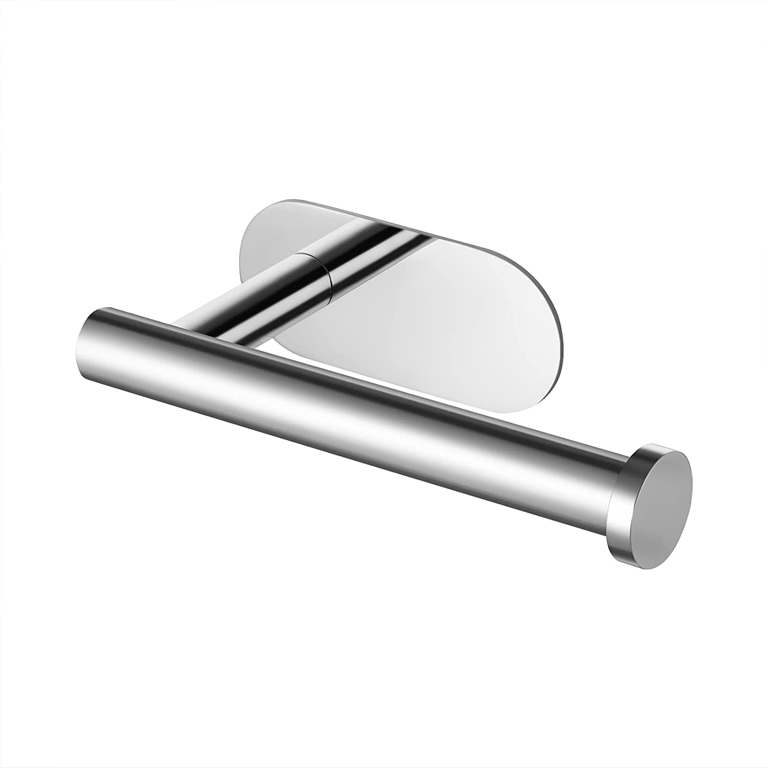 YUET Toilet Roll Holder Wall Mounted, Chrome Self Adhesive Toilet Roll Holder SUS 304 Stainless Steel Toilet Paper Holder No Drilling for Bathroom (Polish)