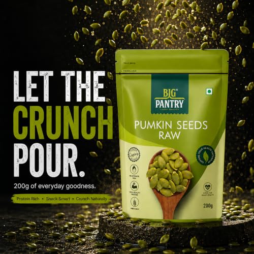 Image of Big Pantry Pumpkin Seeds 200g | Immunity Booster & Fiber Rich Superfood | Raw Pumpkin Seeds for Weight Management | Rich Source of Zinc & Antioxidants | Protein Rich Seeds for Eating