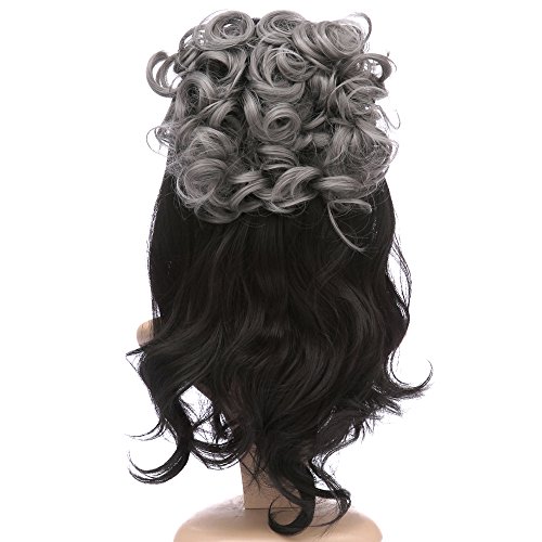 Hair Bun Extensions Wavy Curly Messy Donut Chignons Hair Piece Wig Hairpiece (Granny Gray-S2, onesize)