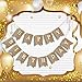 kingleder Happy Birthday Burlap Banner Rustic Birthday Party Bunting Banners Baby Shower Party Swallow-Tail Hemp Linen(5''X 7'')