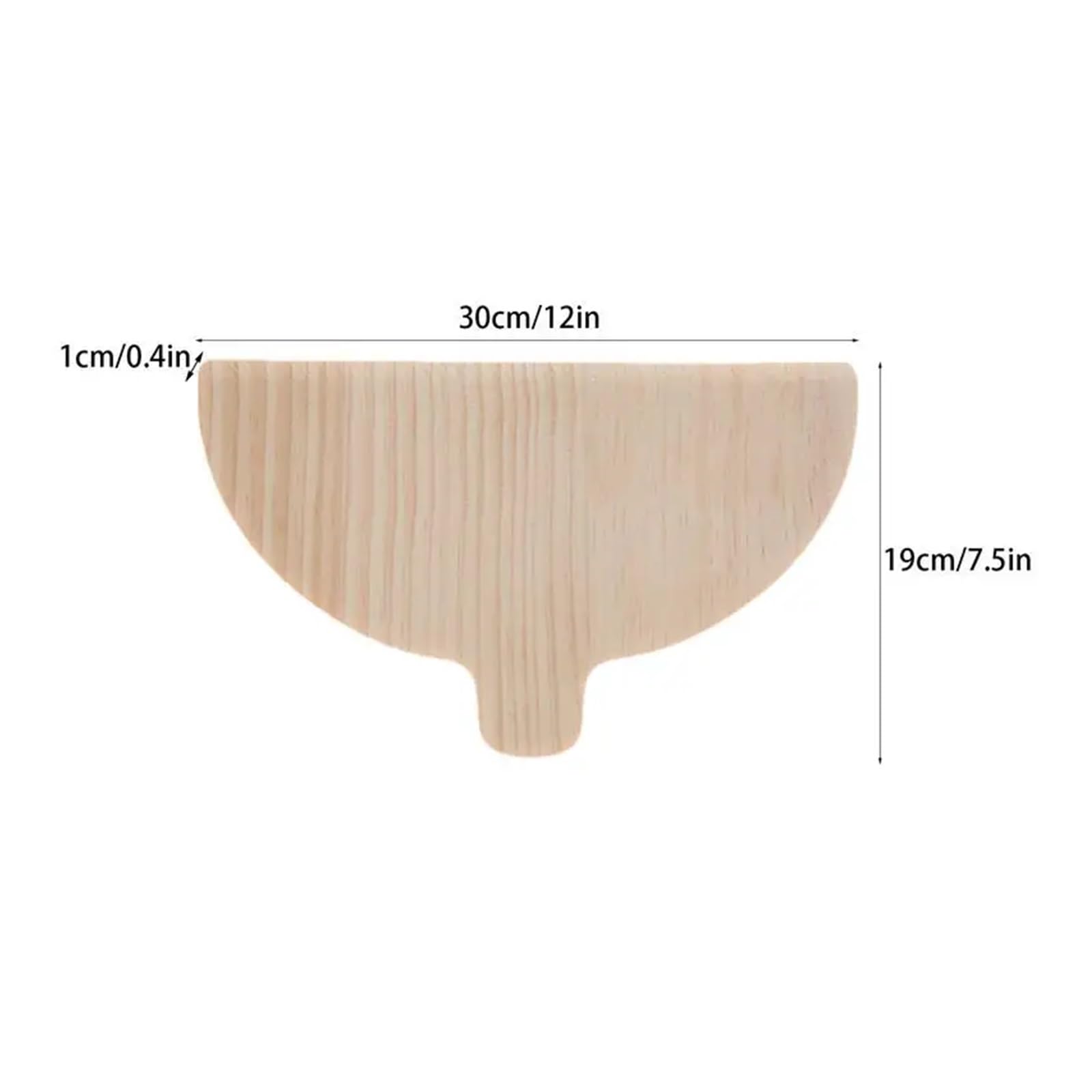 Set di 2 spatole in legno per pizza, portatili, semicircolari, utensile da cucina versatile per pizza, pane, pasticceria, perfetto per chef casalinghi, intrattenitori e appassionati di pasticceria