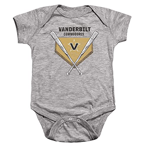 Vanderbilt University Official Baseball Diamond Unisex Infant Snap Suit for Baby,Baseball Diamond Athletic Heather, 18 Months