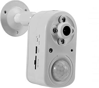 Burbifro HD 1080P Camera Mini Spy Camera Hidden with PIR Motion Detector and Night Vision Small Nanny Cams Portable Indoor Video Cameras Home Security Surveillance Cam 60 Days Standby-(No WiFi) White