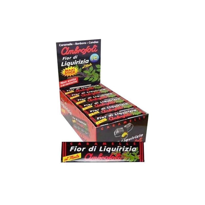 Ambrosoli Caramelle Fior di Liquirizia Confezione da 24 Stick