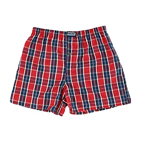 Knocker Men's Classic Plaid Cotton Boxer Shorts Underwear4