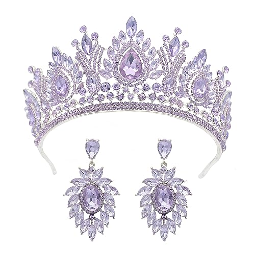Tiaras mujer para traje partido y corona de la reina de cristal para cumpleaños