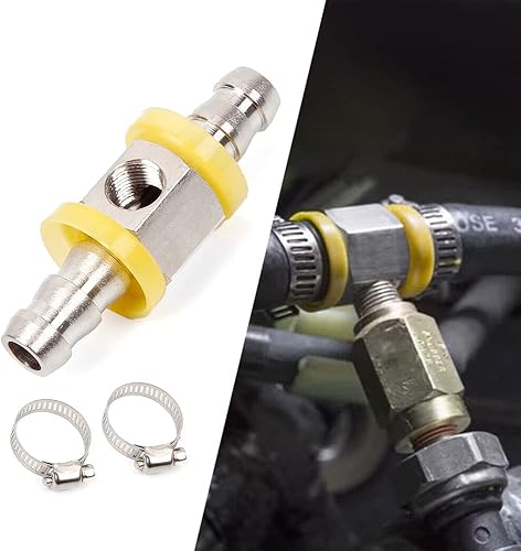 Miniatura 5 de 38 "Línea de combustible de presión de combustible con púas de bloqueo en T adaptador de montaje en T incluye abrazaderas