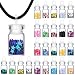 16 Pieces Necklaces Mini Glass Bottle Necklace with Glitter for Girls, Festive Party Daily Supplies
