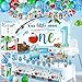 Ofishally One Birthday Decorations,161pcs Gone Fishing 1st Birth day Party Banner Backdrop Tablecloth Cake Topper Ofishally One Balloon Arch for 1st Birthday Decorations Boy Supplies