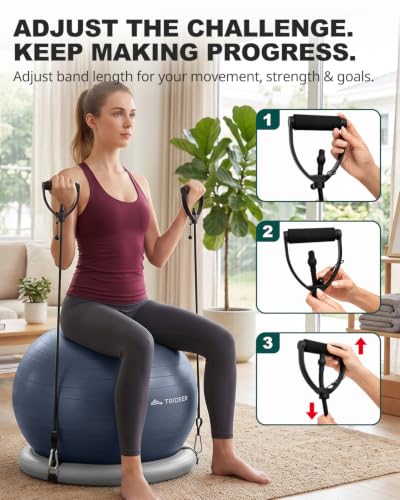 Image of Trideer Exercise Ball Chair - Yoga Ball Chair for Office, Pregnancy & Home