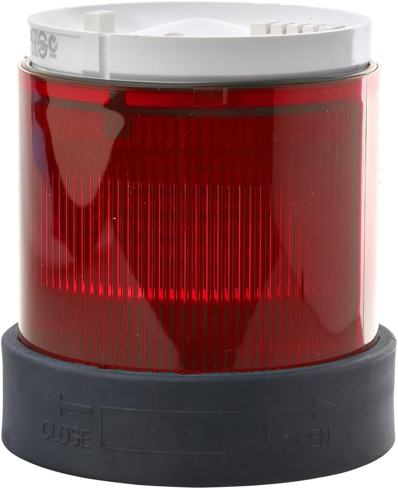 Schneider Electric Harmony XVB Indicator Unit for Beacon Light (Bulb Not Included), Steady On, 250V | Tower Lights & Industrial Warning & Signal Light System, Red Unit, 70mm