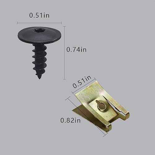 Miniatura 2 de ASUBHA 10 juegos de fundas para parachoques de guardabarros, cubierta de parachoques delantero, pernos de parachoques delantero, protectores contra