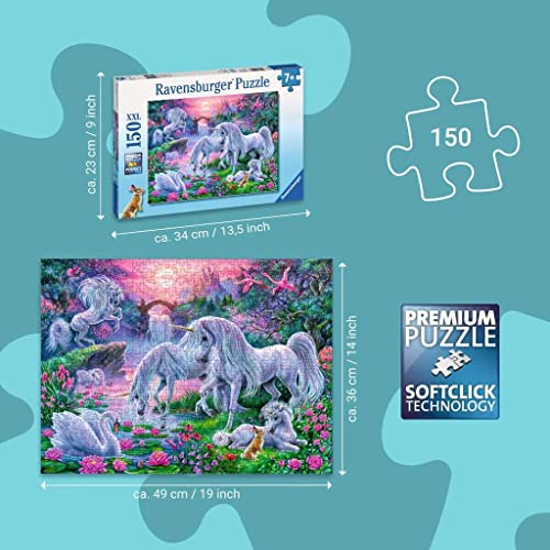 Puzzle 150 pièces Licornes au coucher de soleil Ravensburger France - vue 4