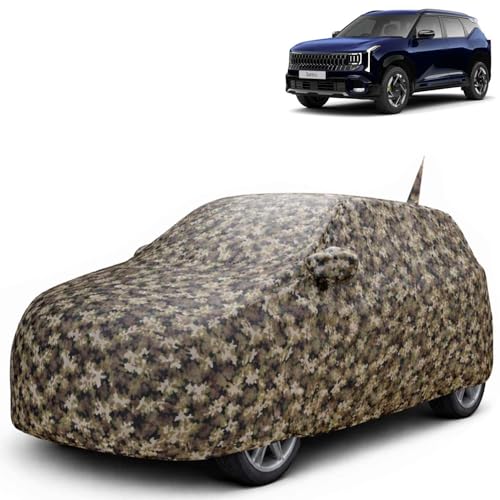 Image of KINGSWAY JungleTech 100% Waterproof Car Cover Only with Kia Seltos (Year 2026 Onwards - All Model) | Mirror and Antenna Pockets | Scratchproof | All Weather Car Body Cover