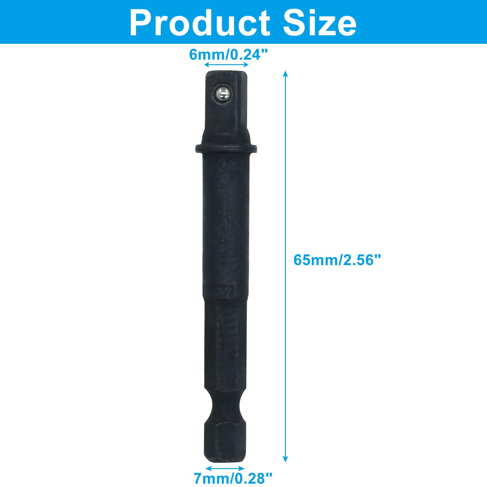 1/2 Inch Impact Socket Adapter Set - 5 Pack Square Drive Adapters For Impact Drivers