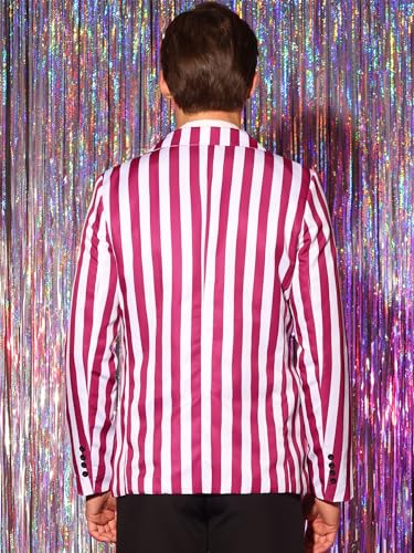 Lars Amadeus Striped Blazers for Men's One Button Business Stripes Patterned Sports Coats3