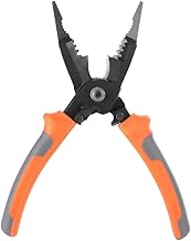 Alicate para descascar fios, cabo de fio 5 em 1, alicate de ponta de agulha eletricista, alicate de crimpagem, ferramenta de decapagem popular de madeira