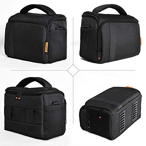 Fosoto Waterproof (With Rain Cover) Shoulder Camera Case Bag Compatible For Nikon D5600 D750 D3300 Canon Rebel Sl2 T7I Eos 80D 60D Sony A77Ii A68 A99Ii Travel Dlsr Slr Camera Bags #TOP1