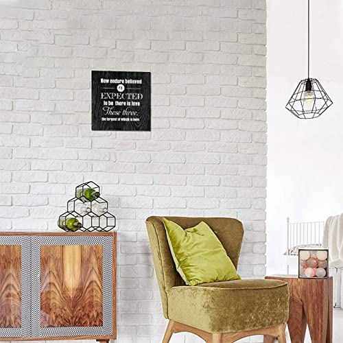 Tollyee Wooden Wall Signs With Saying Now Endure Believed Wood Plaque Wall Hanging Sign Motivational Gift Quote Wood Sign For Home Cabin Front Door Outdoor Decoration 8X8In #TOP7