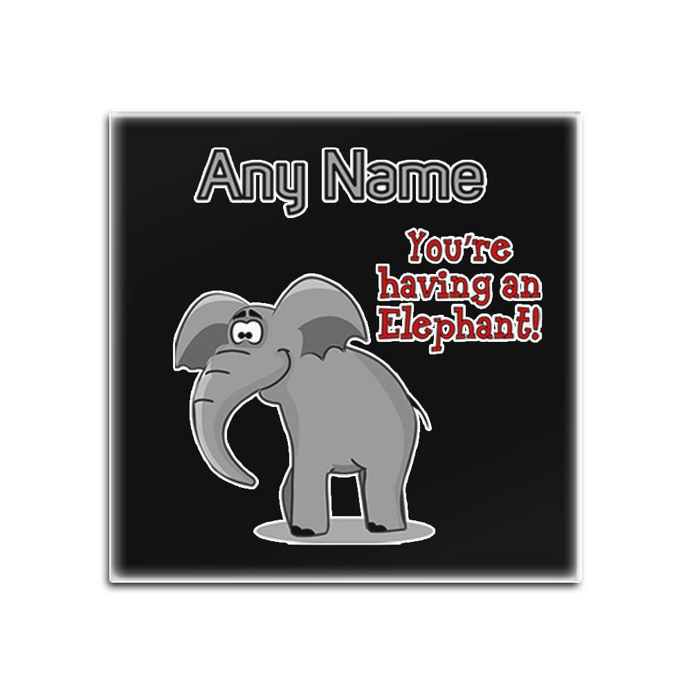 Sous-verres You are Having an Elephant en verre carré lavable anti-rayures