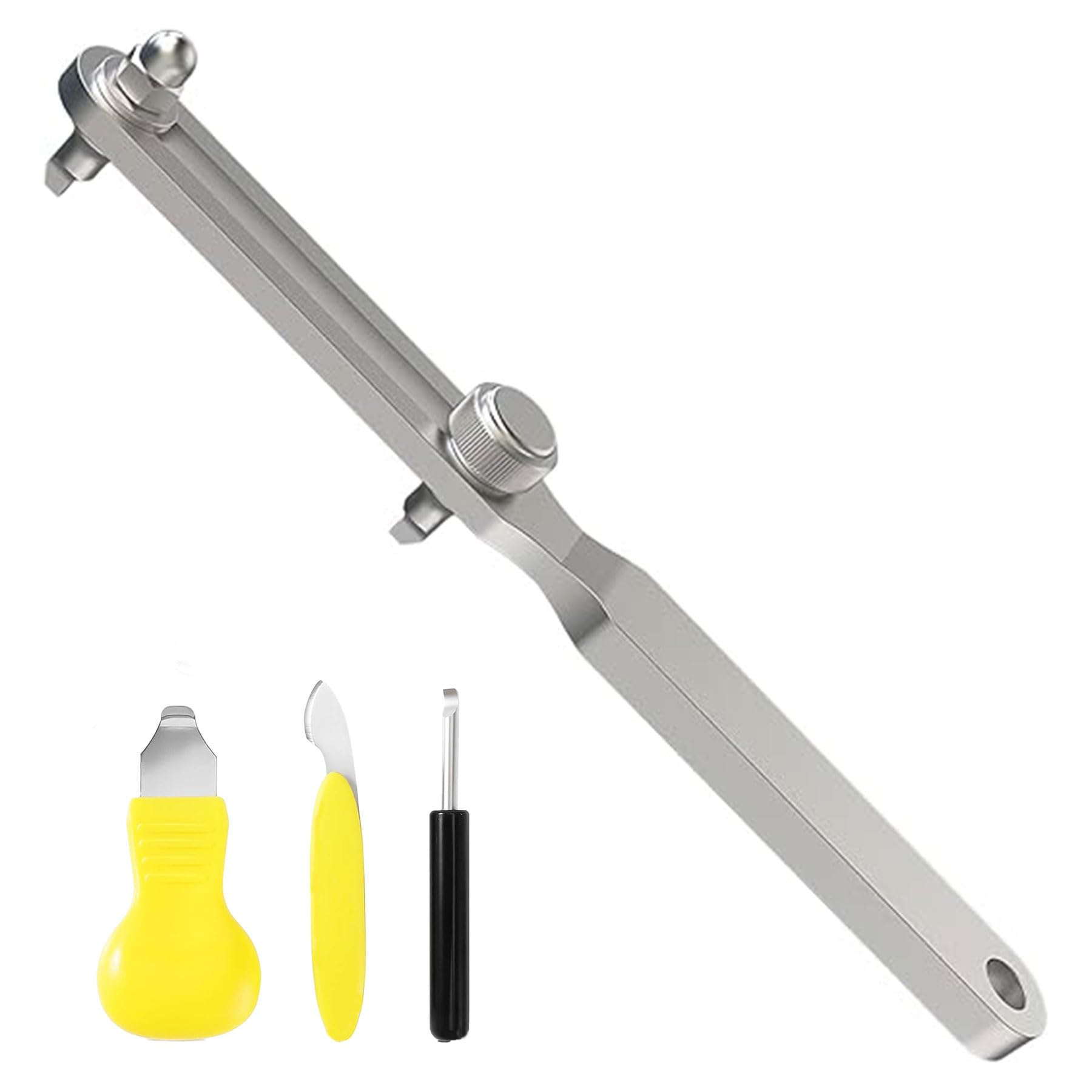 LDDAL Watchback Remover Tool?Watch Wrench Back Remover Tool?Adjustable Stainless Steel Wrench Type Opener and 3 Pry Case Back Opener?Watch Battery Replacement Set
