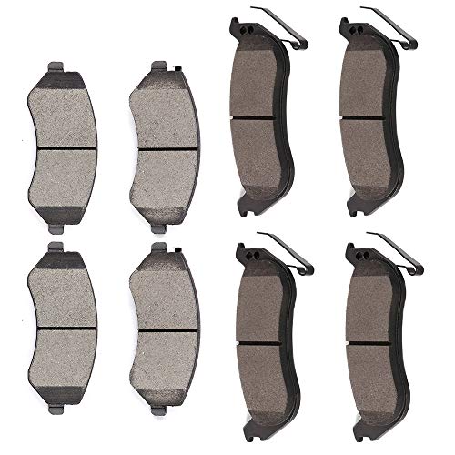 SCITOO Ceramic Front Rear Disc Brake Pad Set fit for 2003-2007 Jeep Liberty