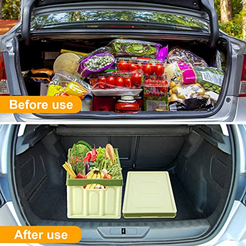 Suinarim Collapsible Plastic Trunk Organizer For Car Storage Bins/Bags For Clothes Durable Plastic Storage For Picnic,Shopping,Go Fishing (1 Pack) #TOP1