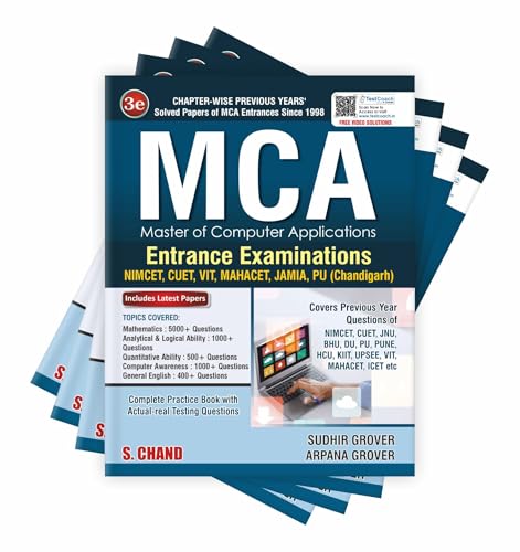 Image of MCA Entrance Exam Book 2025 | Covers Mathematics, Analytical and Logical Ability, Quantitative Ability, Computer Awareness, General English | Previous ... PYQ | Complete Study Package | NIMCET, CUET