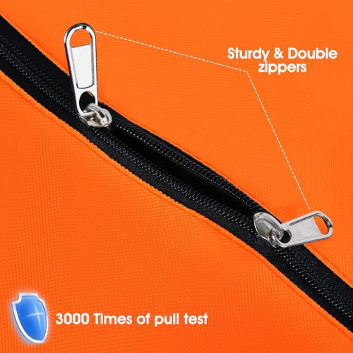 Duffle Bag for Travel, 24Gallons Bag Foldable Travel Duffel Bag Tote Carry on Luggage Duffle Overnight for Women and Men, Large Collapsible Waterproof Suitcase with Zippers and Handles, Orange2