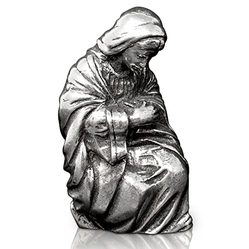 DANFORTH Pewter Port Virgin Mary - Pewter Nativity Figurine - 1 1/2 Inches High - Handcrafted