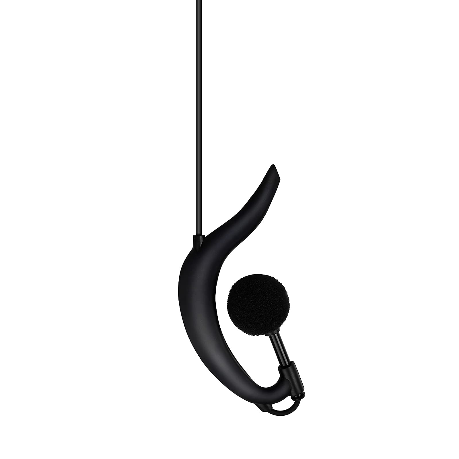 UAYESOK Auricolare di sicurezza a forma di G con microfono PTT a 2 pin per radio Motorola CP040 CP140 CLS1110 CLS1410 Hytera Midland a 2 vie