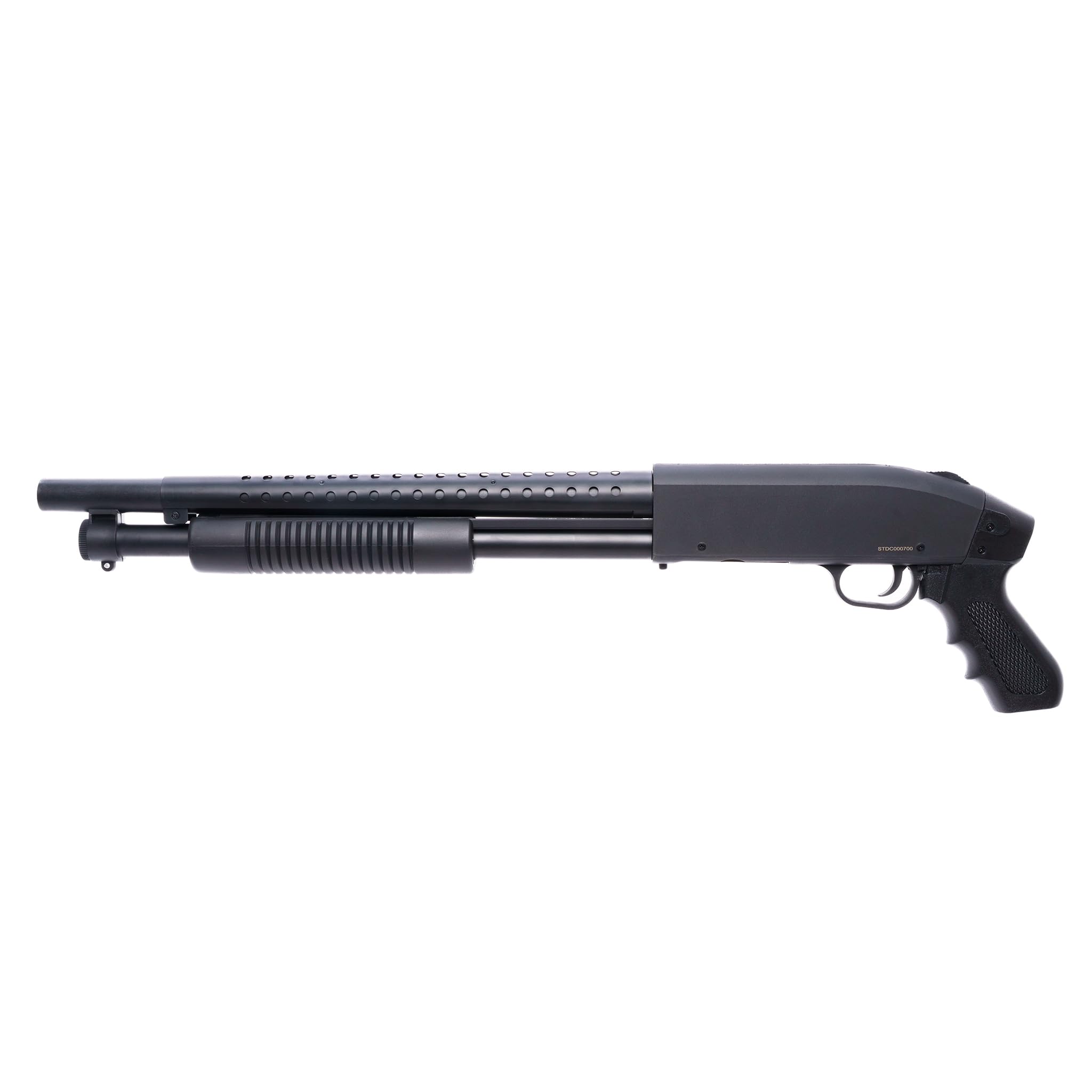 Fucile Softair a Pompa M47D con Caricatore Estraibile, carichino e 1000 Pallini da 6mm, potenza 0,9Joule - Perfetto per Iniziative di Softair, Nero, 65x17 cm