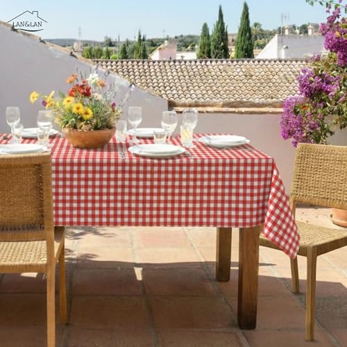 Nappe rectangulaire lavable LAN&LAN 140x180 rouge - 6